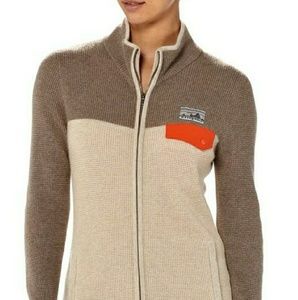 Undeyed 100% cashmere full zip sweater